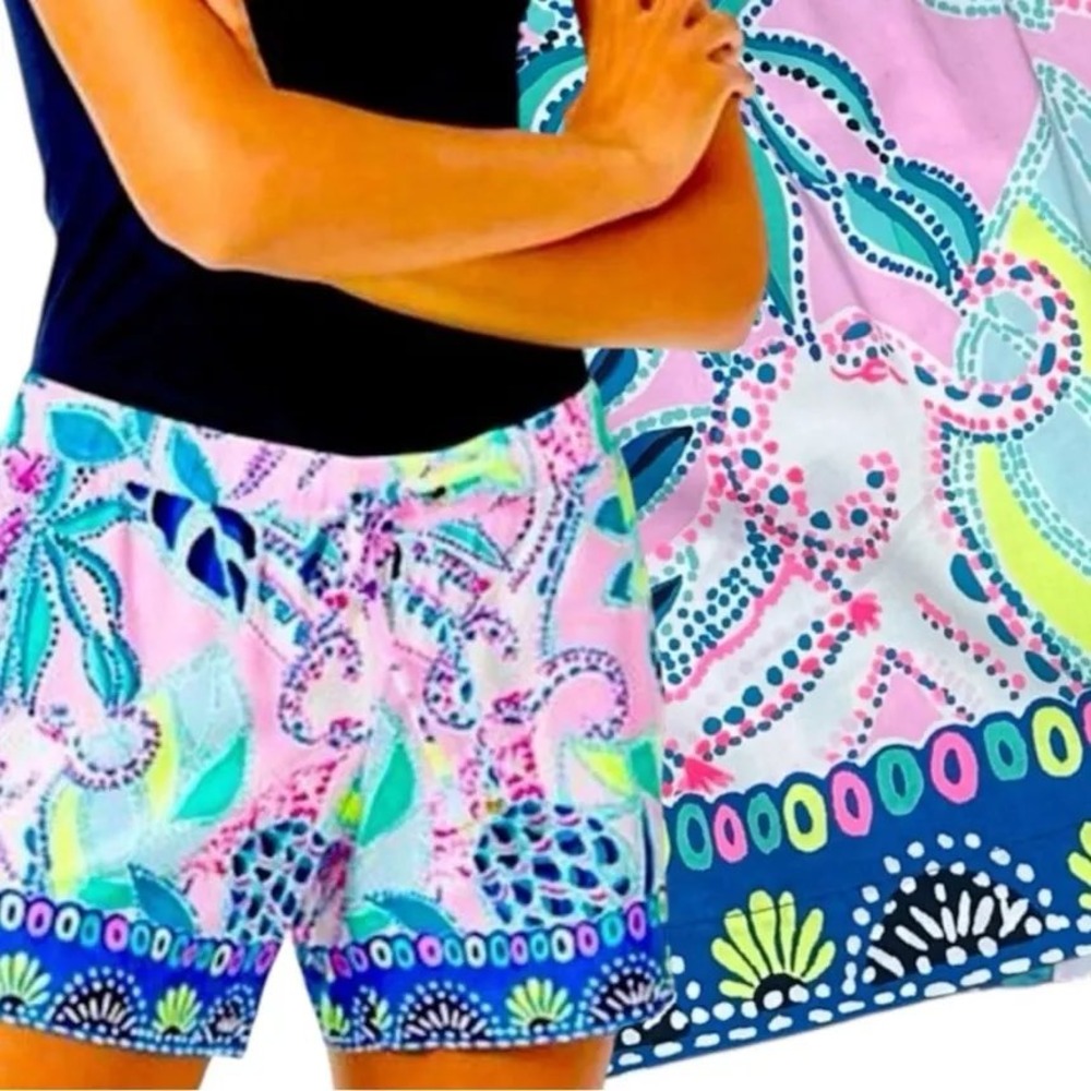 Lilly Pulitzer Katia Short Lilac Rose Chica Ticas Pink Floral XS NWT